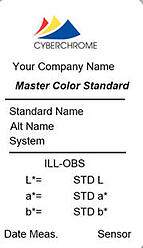 color standard label